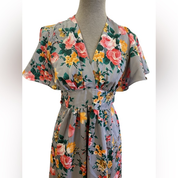 Liberty house Hawaii vintage gown dress maxi floral - Picture 6 of 13